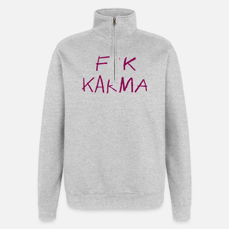 Karma Pink - Sweat à zip 1/4 - gris chiné