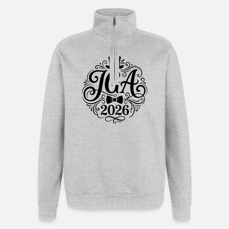 Jga 2026 Junggesellenabschied - Quarter-Zip-Sweatshirt - Grau meliert