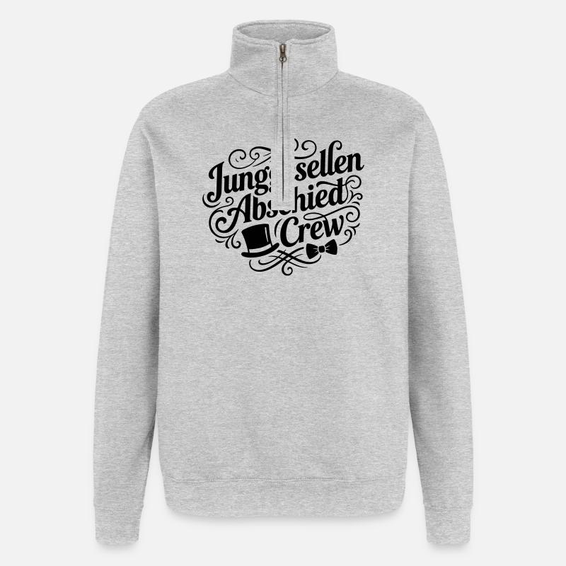 Junggesellenabschied Crew Jga - Quarter-Zip-Sweatshirt - Grau meliert