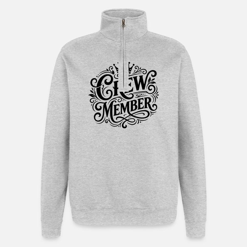 Membre d’équipage Krone - Sweat à zip 1/4 - gris chiné
