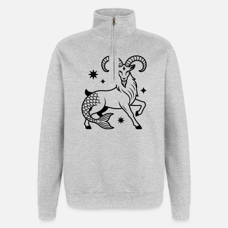 Capricorn - Quarter-Zip Sweatshirt - heather grey