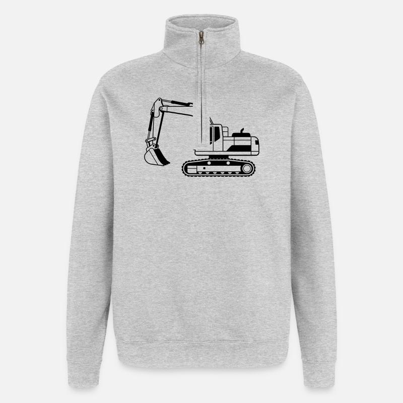 Excavator - Quarter-Zip Sweatshirt - heather grey