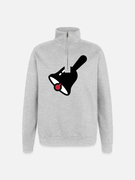 School Bell Ring Break Retro - Quarter-Zip Sweatshirt - heather grey