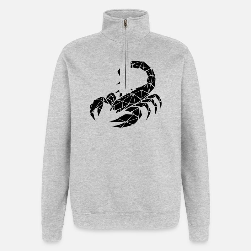 Scorpion – Pouvoir & Mystère - Sweat à zip 1/4 - gris chiné