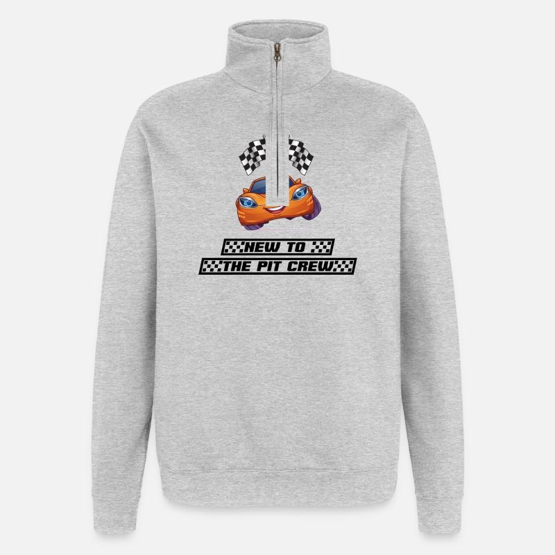 Neu in der Boxencrew - Quarter-Zip-Sweatshirt - Grau meliert