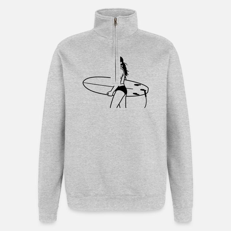 Brandung - Quarter-Zip-Sweatshirt - Grau meliert