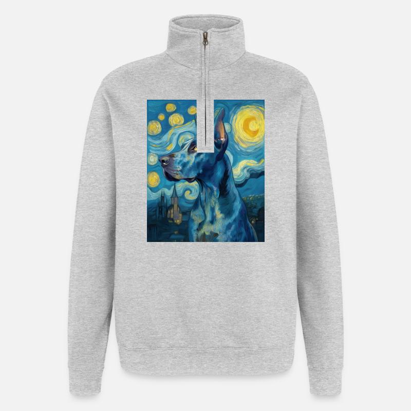 Great Dane - Quarter-Zip Sweatshirt - heather grey