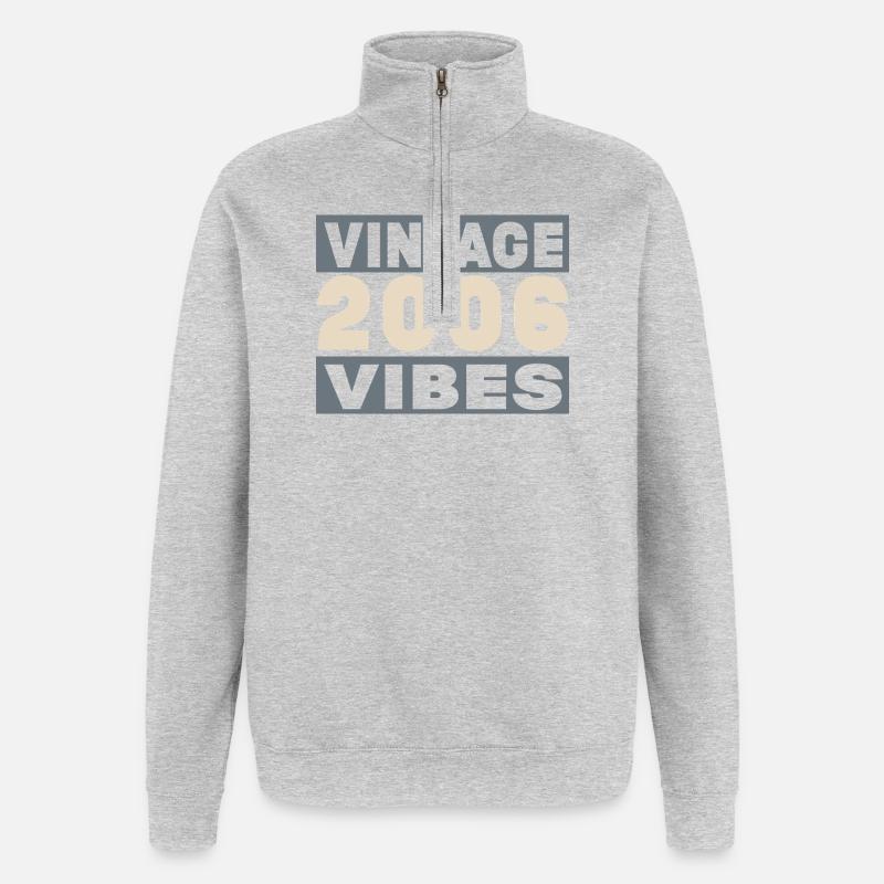 anniversaire 2006 - 20 ans - Sweat à zip 1/4 - gris chiné