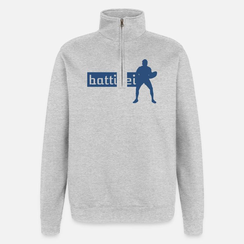 Schlag sie - Quarter-Zip-Sweatshirt - Grau meliert