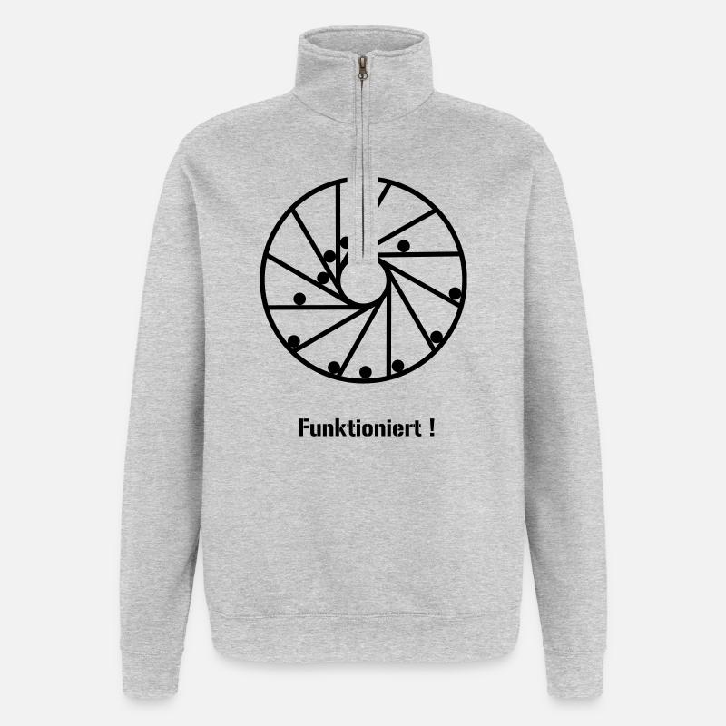 Perpetuum - Quarter-Zip-Sweatshirt - Grau meliert