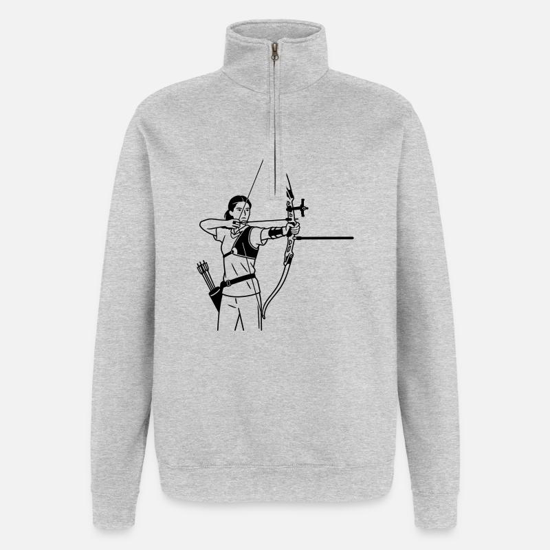 Archery - Quarter-Zip Sweatshirt - heather grey