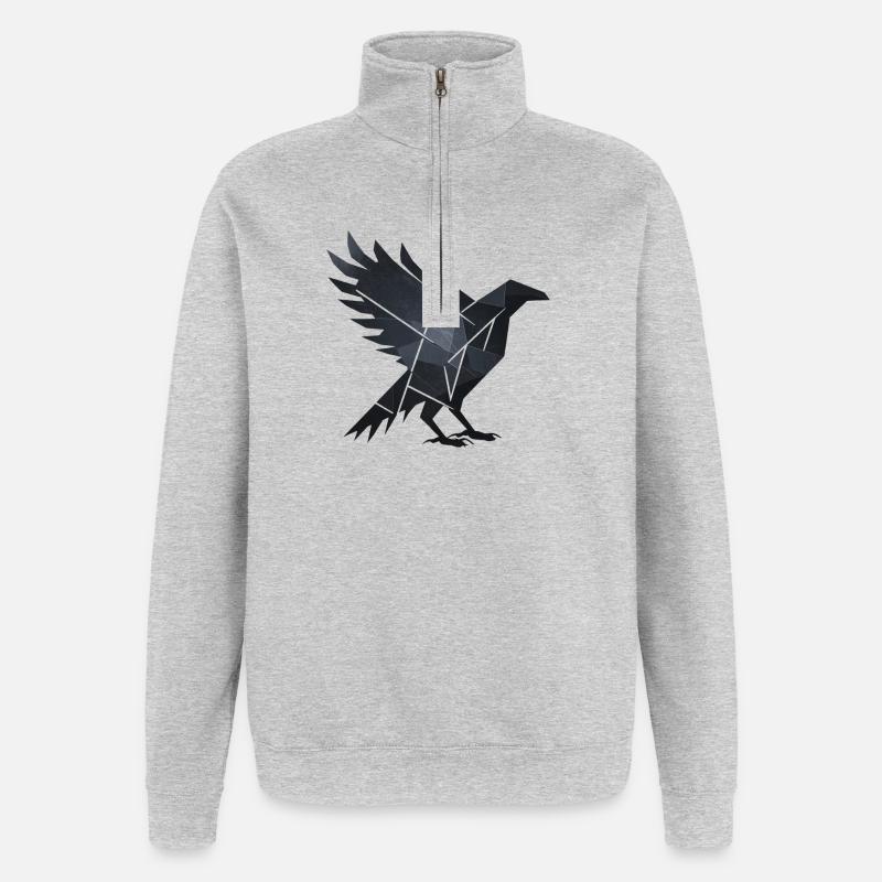 Black Raven - Quarter-Zip Sweatshirt - heather grey