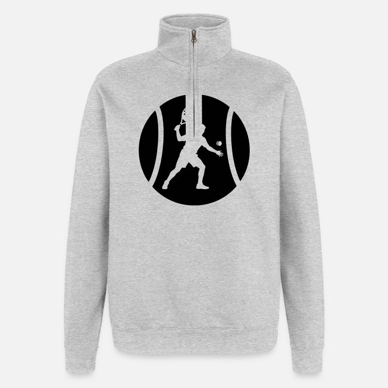 Padel - Sweat à zip 1/4 - gris chiné