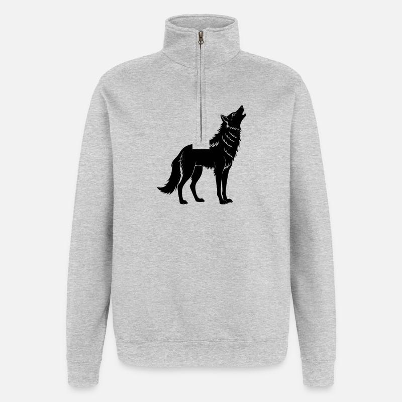 Coyote - Quarter-Zip Sweatshirt - heather grey