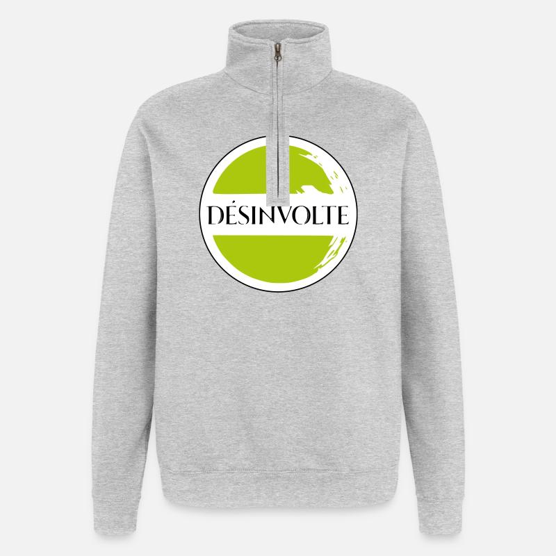 Désinvolte  - Sweat à zip 1/4 - gris chiné