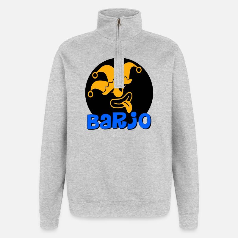 Logo Barjo  - Sweat à zip 1/4 - gris chiné