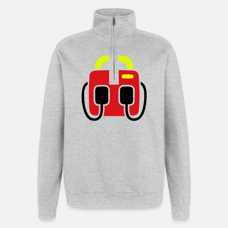 Defibrillator AED First Aid - Quarter-Zip Sweatshirt - heather grey