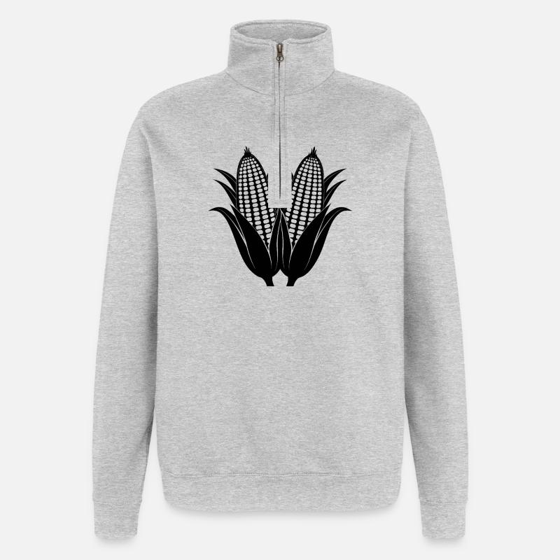 Corns - Quarter-Zip Sweatshirt - heather grey