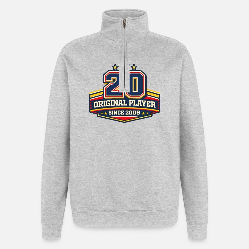 20e anniversaire 2006 - Sweat à zip 1/4 - gris chiné
