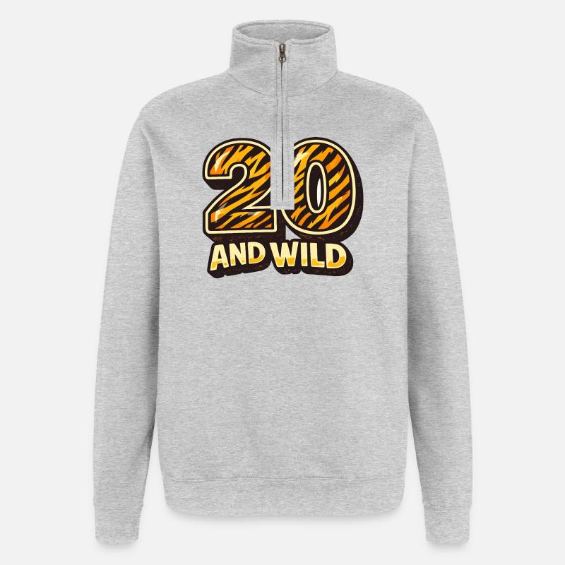 20th Birthday - Quarter-Zip Sweatshirt - heather grey