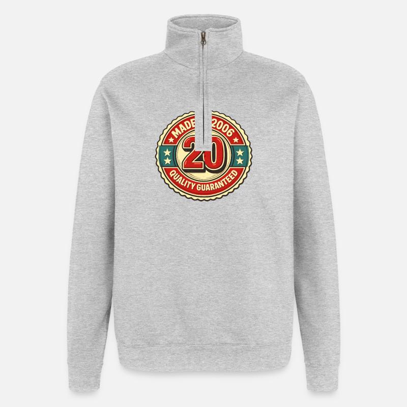 20e anniversaire 2006 - Sweat à zip 1/4 - gris chiné