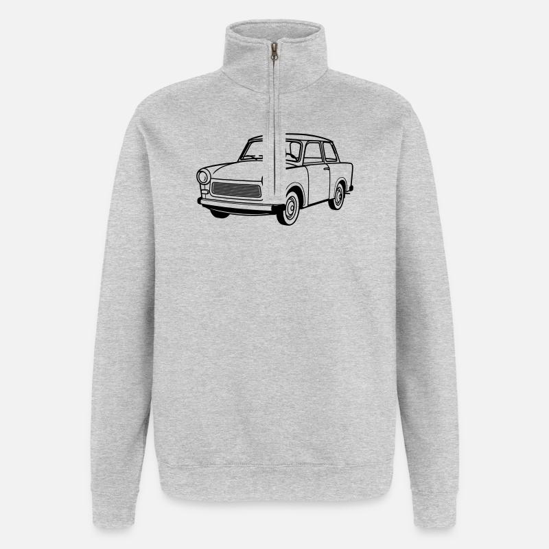 Trabant 601 Coupé - Quarter-Zip Sweatshirt - heather grey