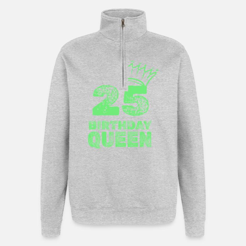 Birthday 25 - Quarter-Zip Sweatshirt - heather grey