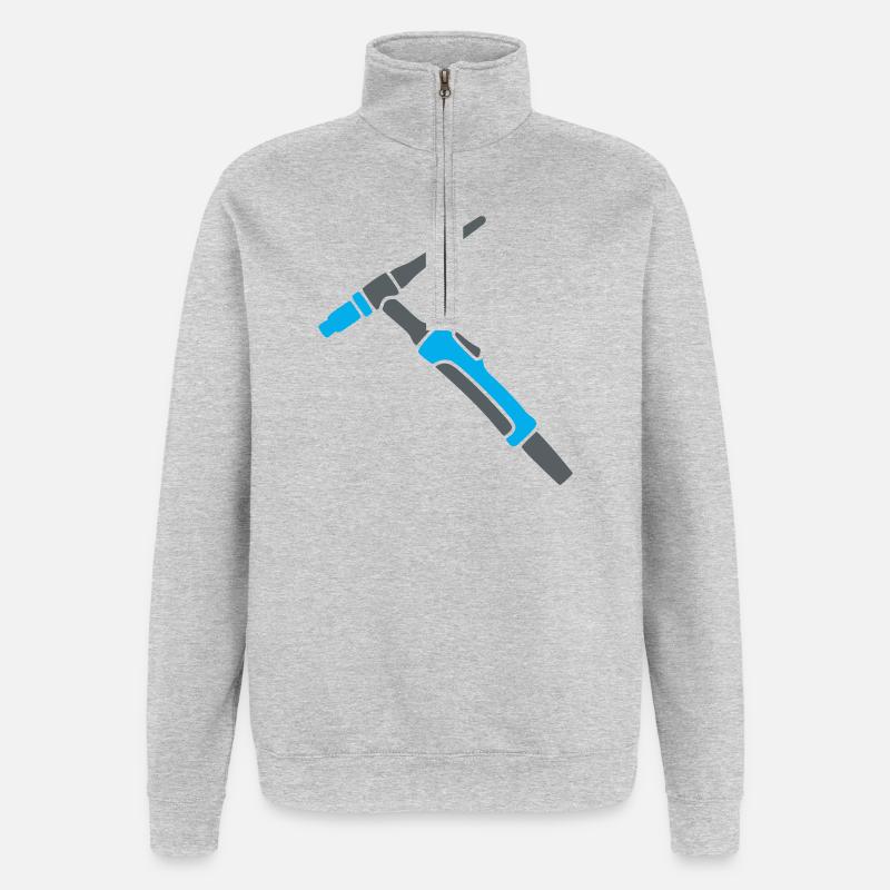 TIG Torch Welding Machine Professional - Quarter-Zip Sweatshirt - heather grey