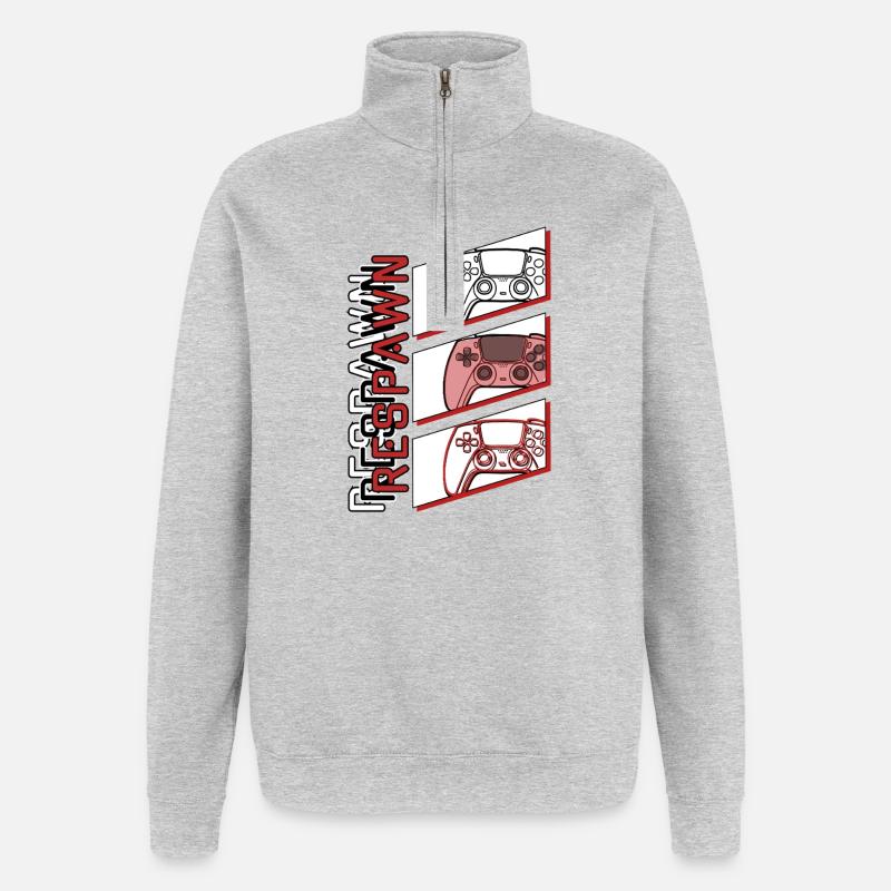 Respawn - Quarter-Zip-Sweatshirt - Grau meliert