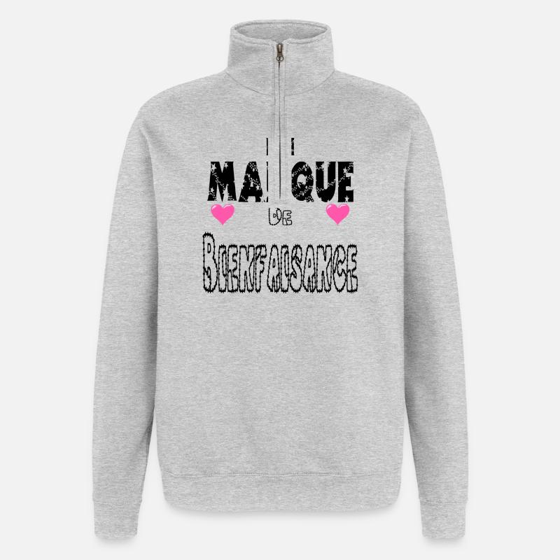 In Wohltätigkeitsnot - Quarter-Zip-Sweatshirt - Grau meliert