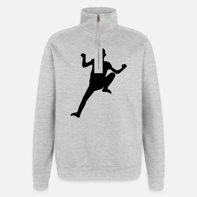 Spider Climber Boy – Climbing Adventure - Quarter-Zip Sweatshirt - heather grey