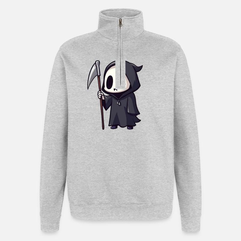 The Grim Reaper - Quarter-Zip Sweatshirt - heather grey