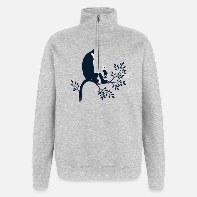 Chimpanzee - Quarter-Zip Sweatshirt - heather grey