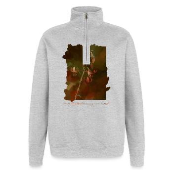 Lily - Quarter-Zip-Sweatshirt - Grau meliert - Vorne - AI Model Female 172 light (172cm) & AI Model Male 178 dark (178cm)