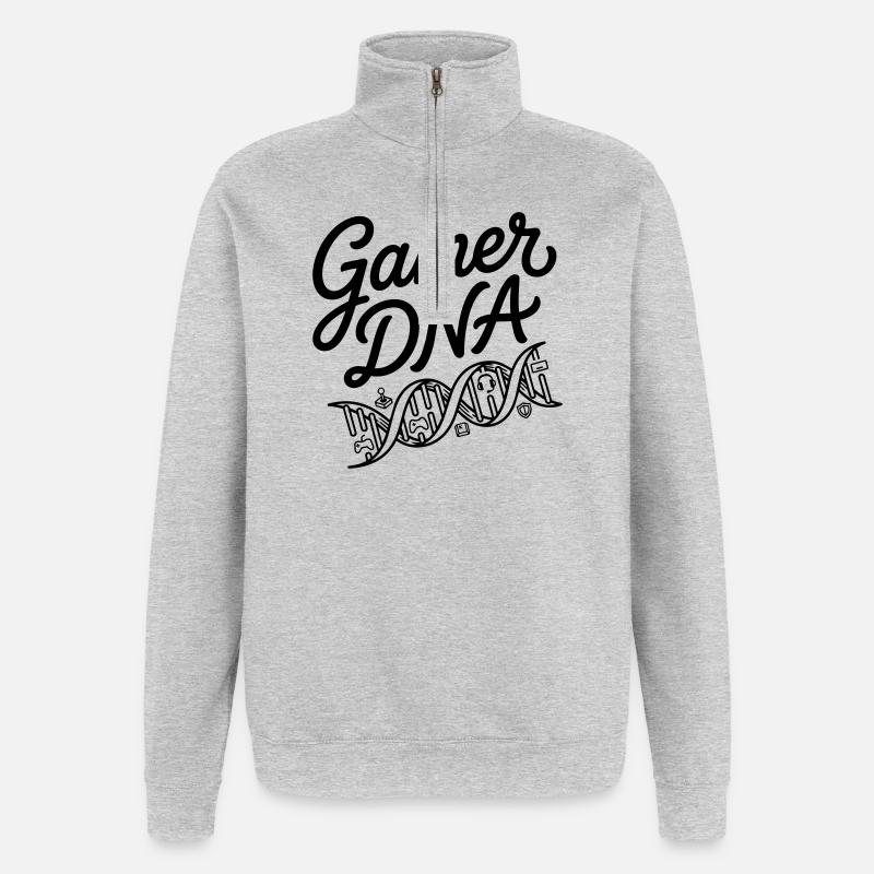 Gamer DNA - Quarter-Zip Sweatshirt - heather grey