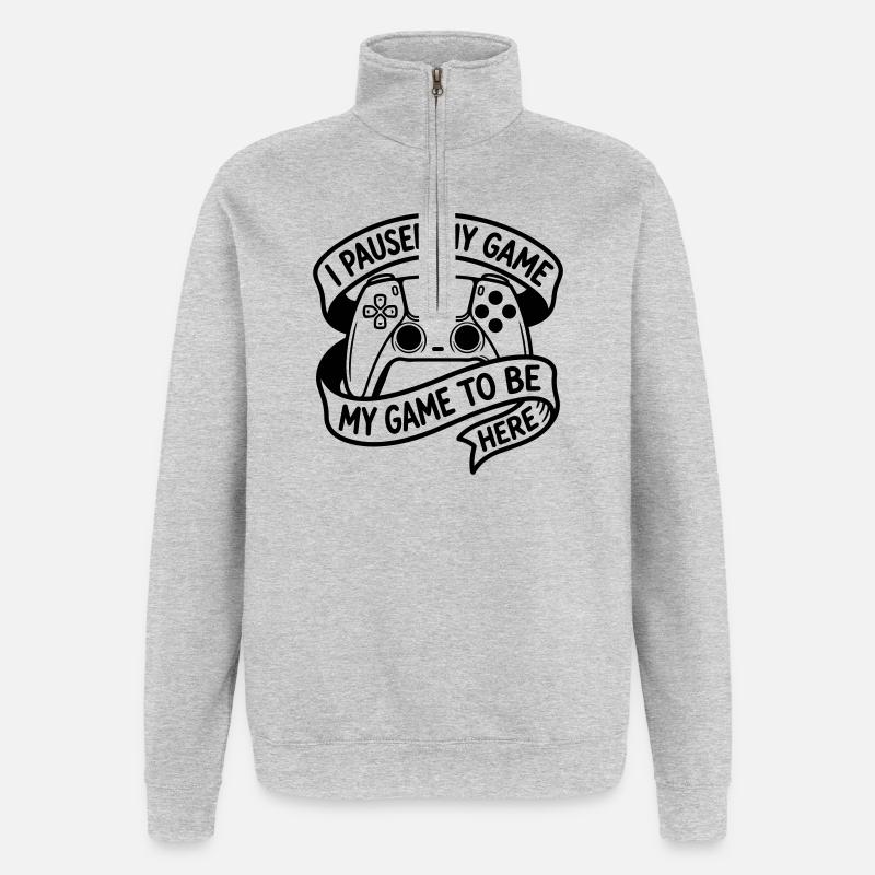 Gaming - Quarter-Zip Sweatshirt - heather grey