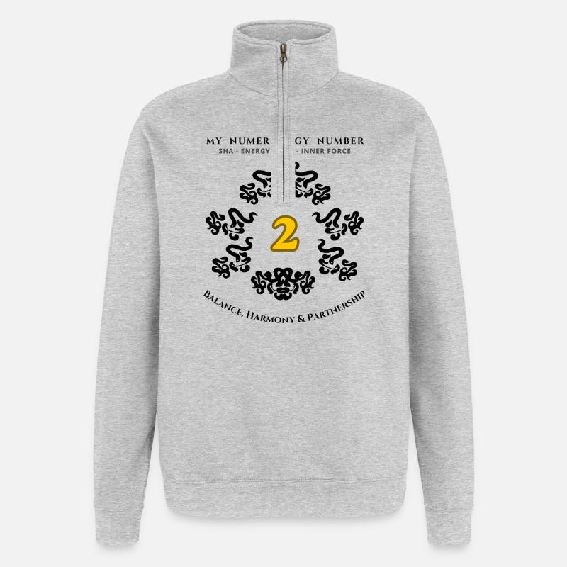 Numer_2 - Quarter-Zip Sweatshirt - heather grey