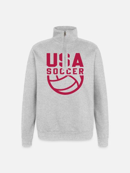 USA Soccer - Quarter-Zip Sweatshirt - heather grey