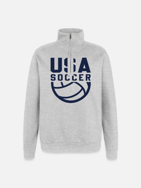 USA Soccer - Quarter-Zip Sweatshirt - heather grey