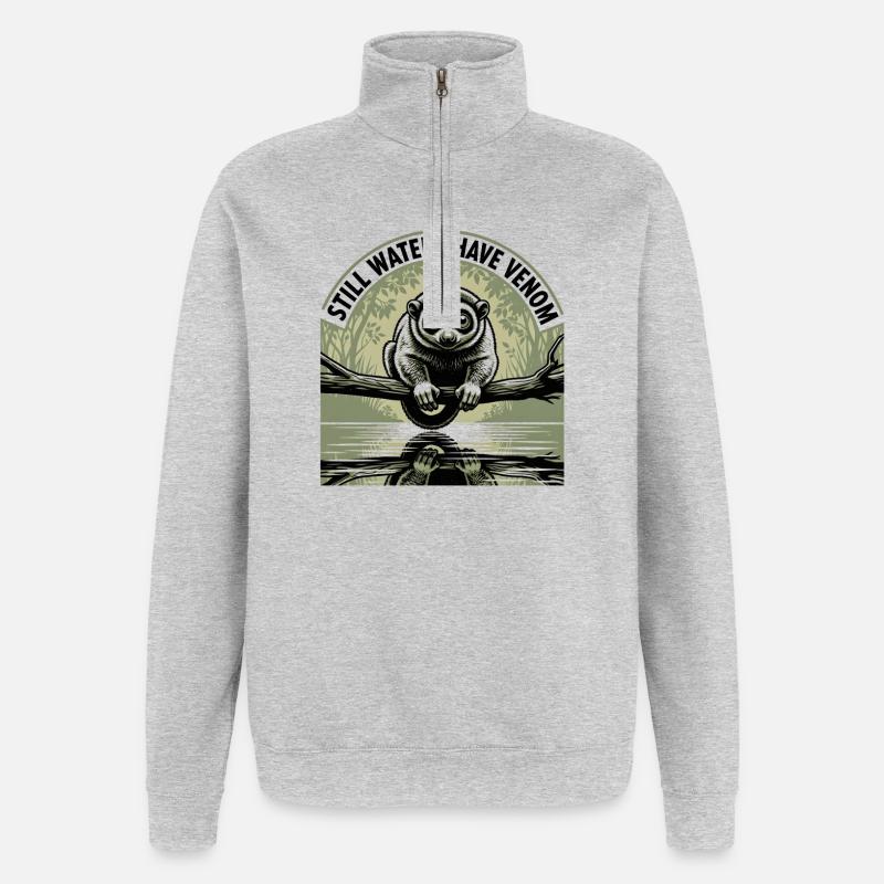 Still Waters | Venomous Plum Lori - Quarter-Zip Sweatshirt - heather grey