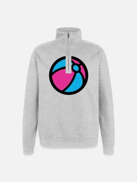 Water Polo Beach Summer Icon - Quarter-Zip Sweatshirt - heather grey
