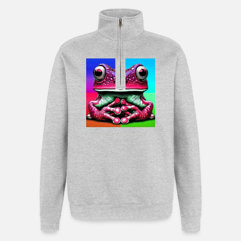 frog - Quarter-Zip Sweatshirt - heather grey