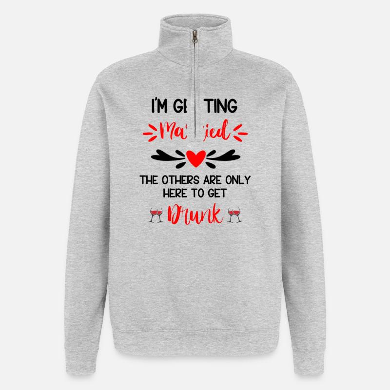 Bride's Getting Married Humor - Quarter-Zip Sweatshirt - heather grey