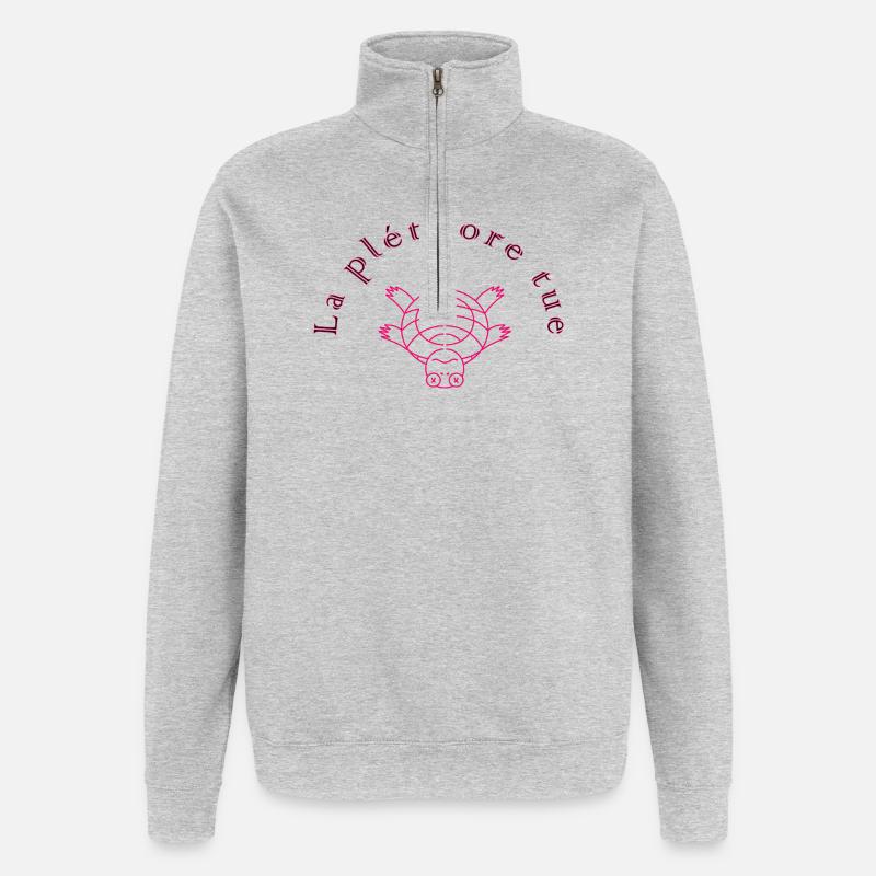 Die Fülle tötet Rose - Quarter-Zip-Sweatshirt - Grau meliert