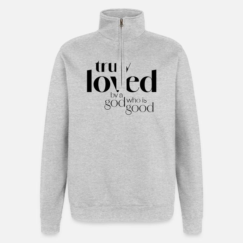 VraimentAimé - Sweat à zip 1/4 - gris chiné