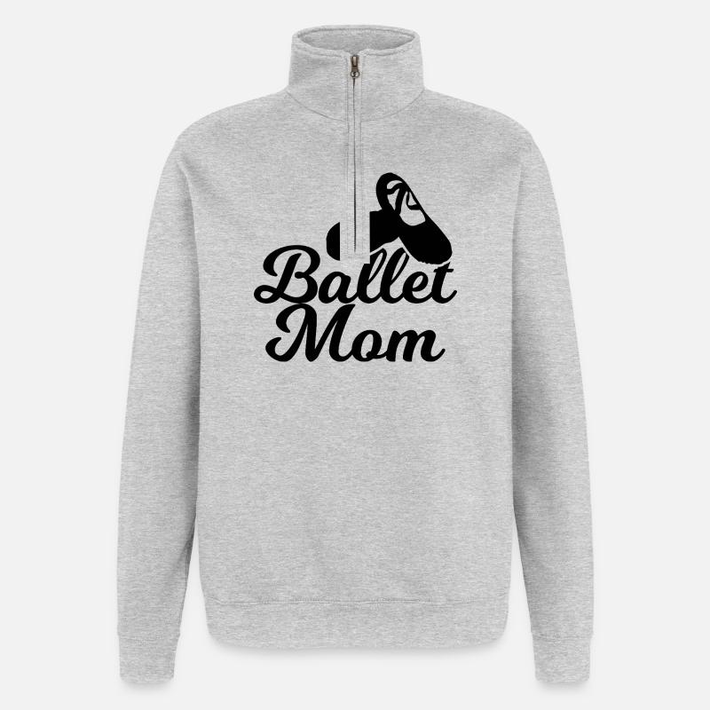 Ballet Mama - Quarter-Zip Sweatshirt - heather grey