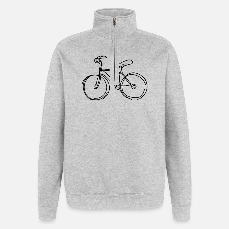 Cycling Graphic - Sweat à zip 1/4 - gris chiné