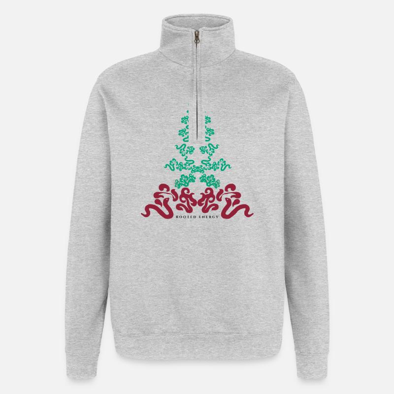 Rooted energy - Quarter-Zip Sweatshirt - heather grey