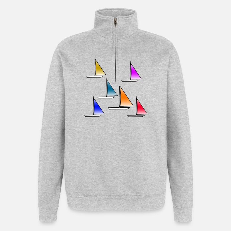 Sail - Quarter-Zip Sweatshirt - heather grey