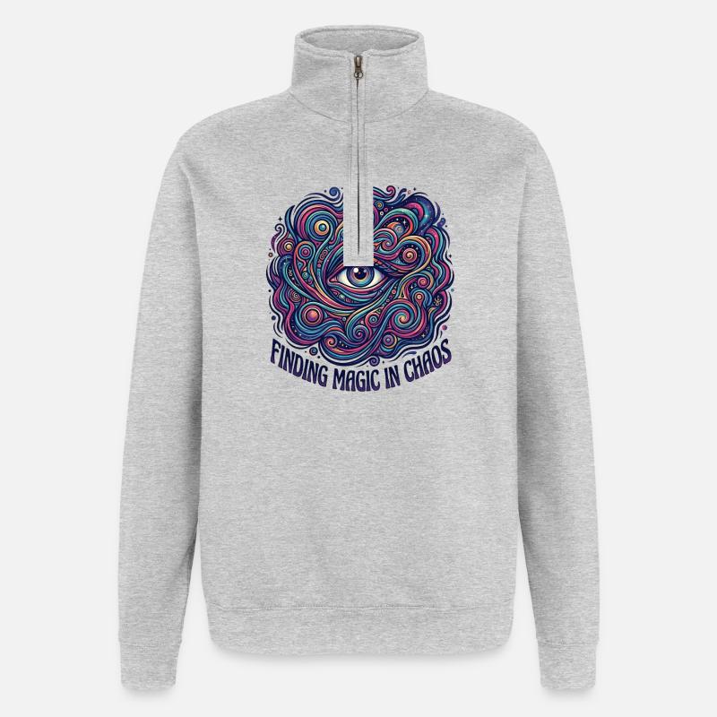 Magic Chaos - Quarter-Zip Sweatshirt - heather grey